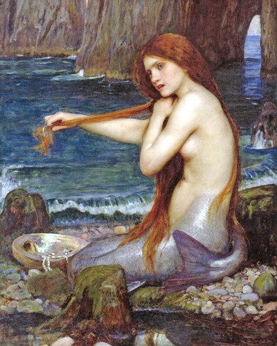 Pre raphaelite art mermaid - art:,