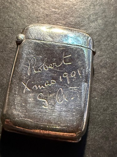 Sterling silver vesta case - sterling,