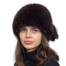 Fox Fur Hat Womens Soft Real