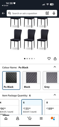 Dining chairs - 6,