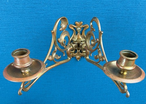 Pair antique brass wall - brass,