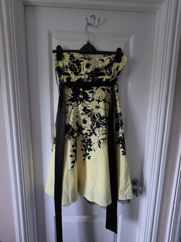 Lemon floral dress - dress, size