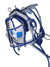 Biothane Driving Harness Blue and White Full Cob Pony Small Pony Shetland