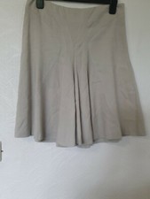 Farhi Linen Blend Beige Flare Panel Skirt Size 8 - 10