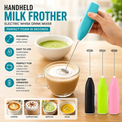 Handheld milk frother electric - handheld,