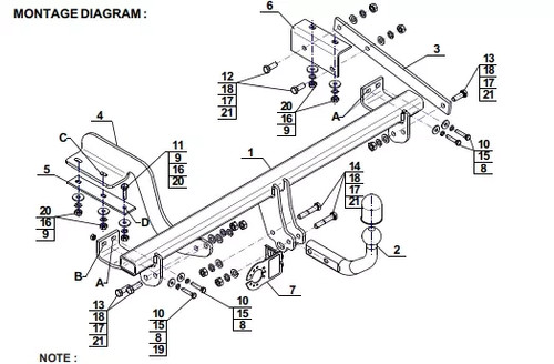 Swan neck tow bar - swan,