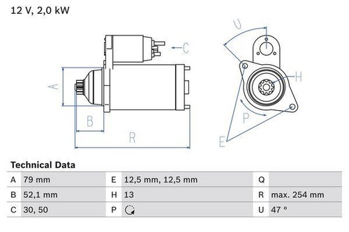 Bosch starter motor - bosch,