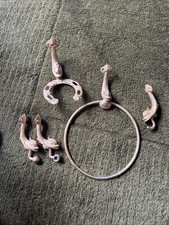 Vintage 70’s LAN BAR Dolphin Range  Bathroom Set, Gold Plated.