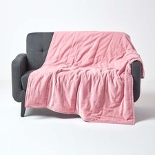 Luxury Velvet Throw Soft Thick Cotton Warm Bedspread Sofa or Bed Throw