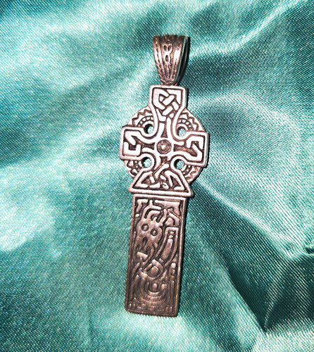 Celtic cross pendant - pendant, silver