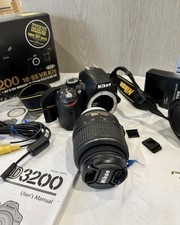 Nikon D D3200 24.2MP Digital SLR Camera AF-S DX VR 18-55mm Lens - Black