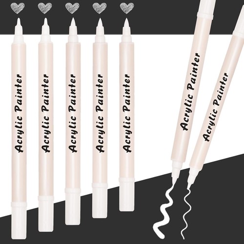 White dual tip - white, acrylic