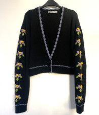 Zara Floral Knitted Black V