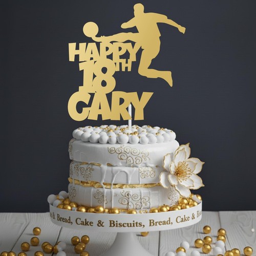 Acrylic cake topper happy - acrylic,