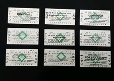 Nine Scotland Platform Tickets - British Rail & British Railways Board (H)