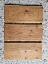 3 Reclaimed Sanded Rustic Solid Wood Scaffold Boards Industrial Shelf Shelves