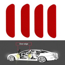 4 Pcs Set Warning Safety Universal Tail Door Accessories Car Reflective Sticker