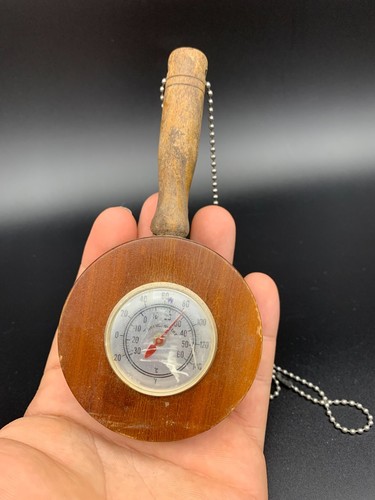 Antique wood thermometer - antique, style
