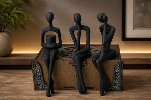 Set abstract shelf sitter - set,