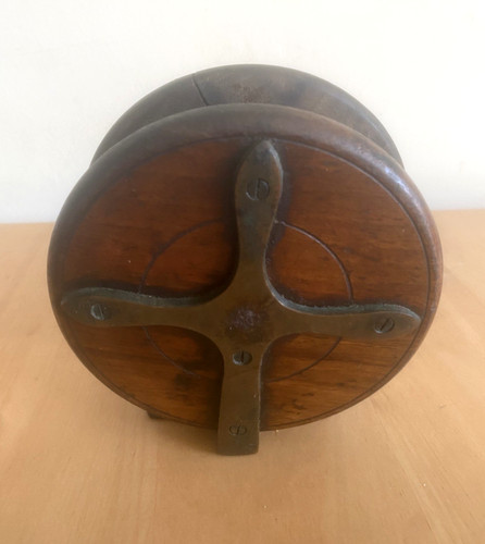 Antique brass and wooden - antique,