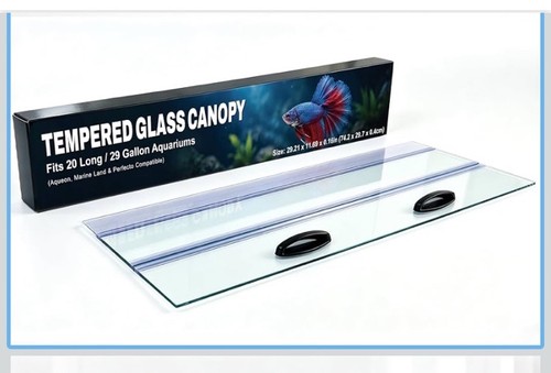 Foldable glass aquarium hood - glass,
