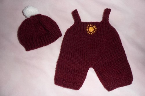 Hand knitted teddy bear - knitted,