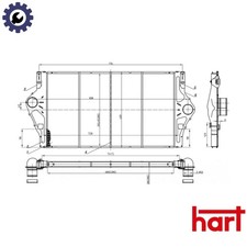 CHARGE AIR COOLER 616 458 FOR RENAULT LAGUNA/II/Grandtour ESPACE/IV VEL/SATIS