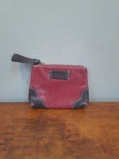 OSPREY RED LEATHER ZIPPED COIN PURSE