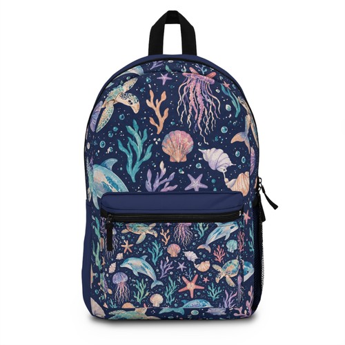 Watercolor sea life backpack - watercolor,