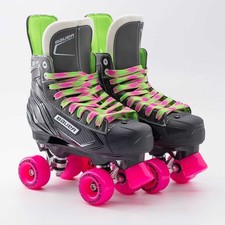 Bauer X-LS Quad Roller Skates XLS - Rio Coaster Wheels Pink