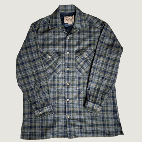Vintage 80s woolrich gray - vintage, blue