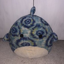 Luther The Tie-Dye Shark Large Rare Squishmallows Big Size Soft Plush Toy