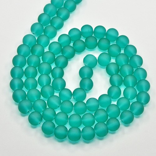 Round frosted glass - round, beads