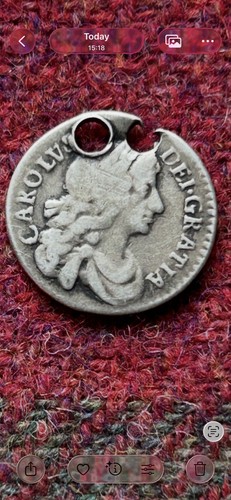 1676 charles silver maundy - silver,