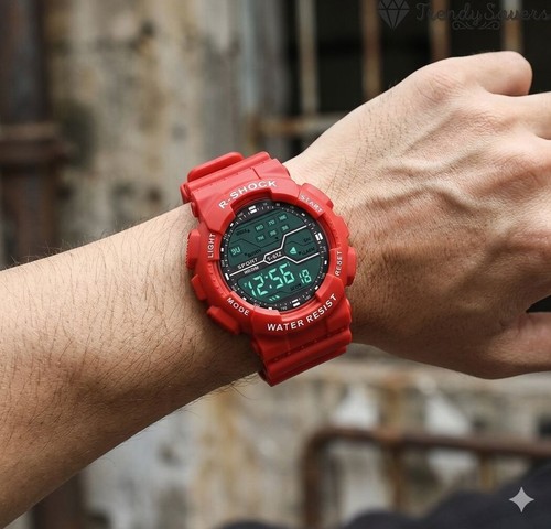 Red outdoor digital sports - red,