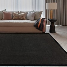Sisal Rug Black Large 100%