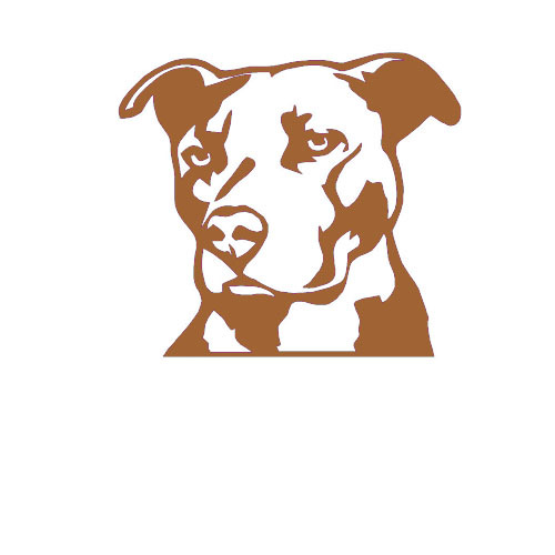 Smart bull dog vinyl decal - bull,