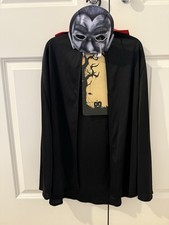 Vampire Halloween Cloak And Mask - One Size (kids)