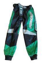 Sinisalo Kids Motorcycle MX Motocross Textile Trousers Green Clearance