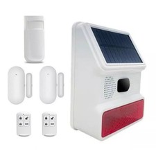 Solar 433mhz Wireless Home Security DIY burglar Alarm system, House Garage Alarm