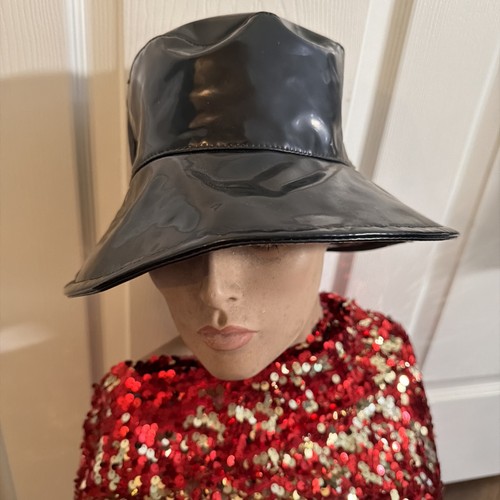 Zara wide brimmed black vinyl - zara,,