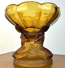 Art Deco Figural Pressed Amber