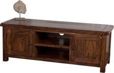 TV Stand Dark Stain Bench