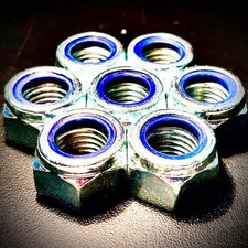 Metric Hexagon Nyloc Nuts Zinc