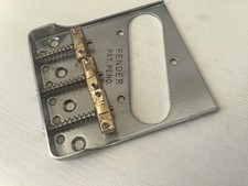 Used Telecaster CUT bridge with Compensated brass saddle U.K. POST. NICE.