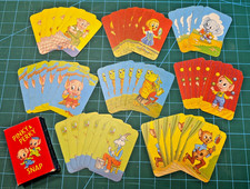 Vintage Pinky and Perky Snap Card Game Complete with Box Ariel 1960