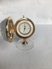  Rare Swarovski Crystal Secrets Globe Clock in Gold Excellent condition no box