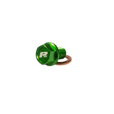 RFX Pro Magnetic Drain Bolt Green M10x15mmx1.25 Kawasaki KXF450 2016-2018 KX500