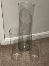 Glass hurricane lanterns, Set