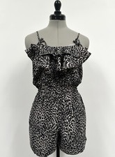 Love Label Leopard Printed Playsuit Size 6